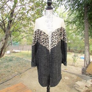 My Story Beige and Gray Cardigan